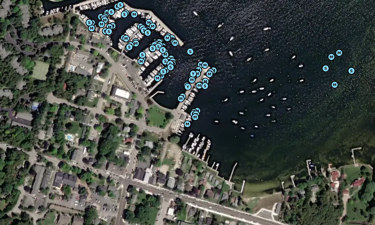 Satelite image of Fish Creek Municipal Dock
