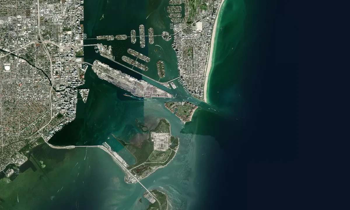 Flyfoto av Fisher Island Club and Marina