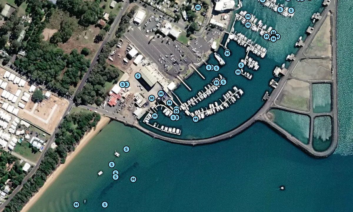 Satelite image of Fisherman's Wharf Marina - Urangan