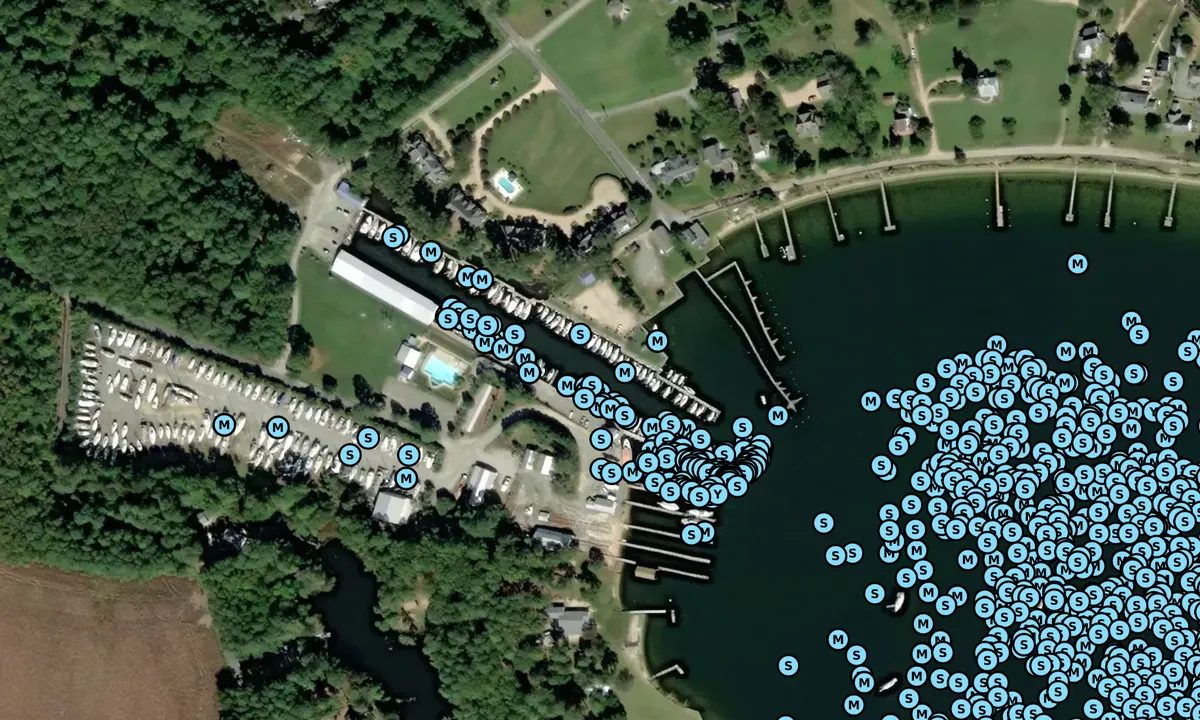 Satelite image of Fishing Bay Marina