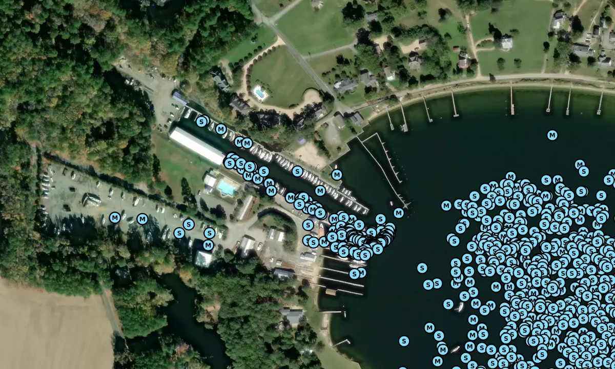 Satelite image of Fishing Bay Marina