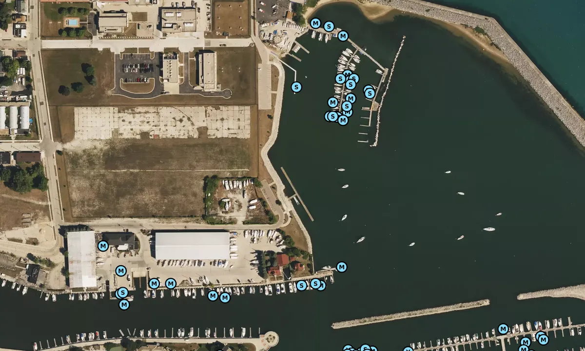 Satelite image of Fishing pier with boat docking Area (4 hour free d