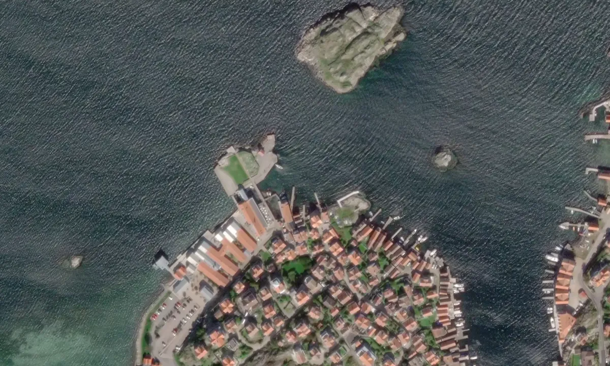 Flyfoto av Fiskebäckskil - Gullmarsstrand