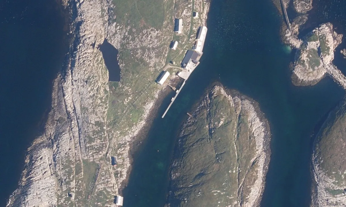 Flyfoto av Fiskeværet Nordøyan