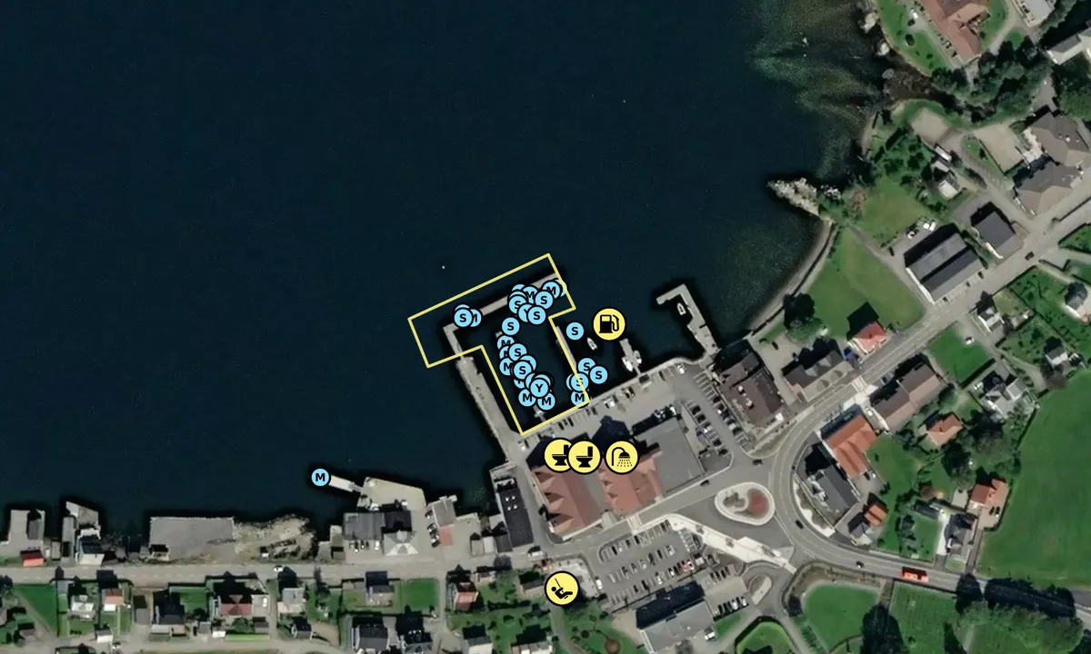 Satelite image of Fitjar