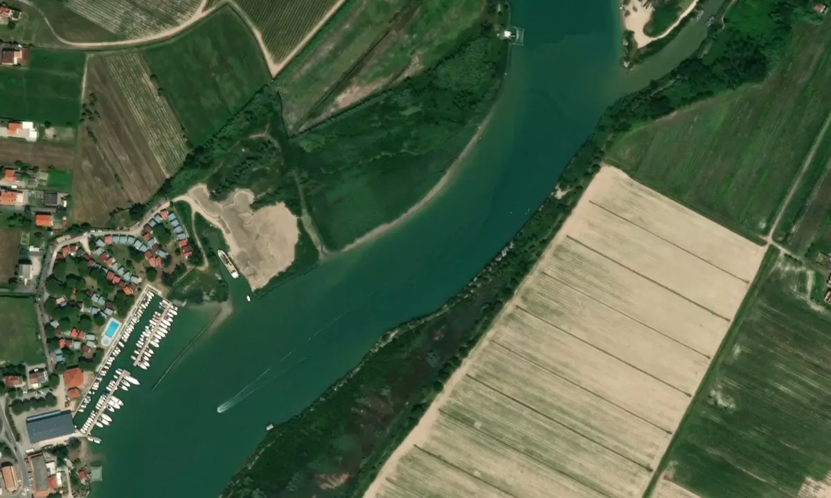 Flyfoto av Fiume Piave