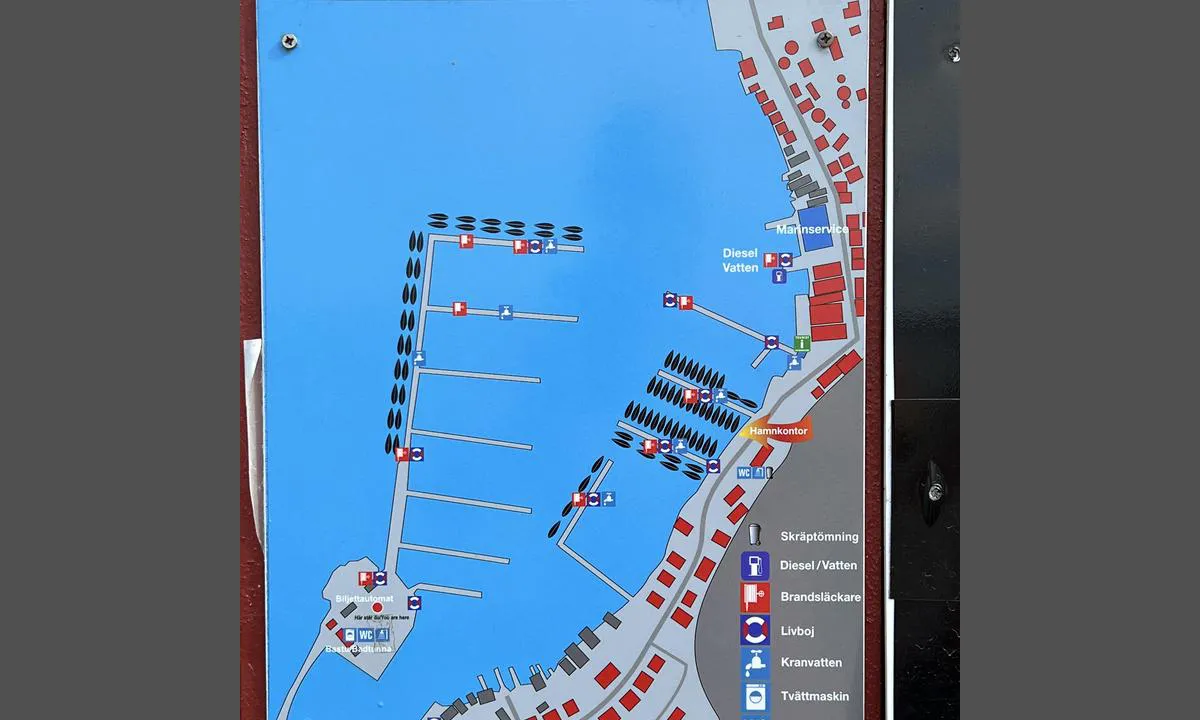 Fjällbacka: Kart over gjestehavna