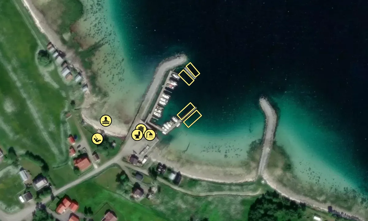 Satelite image of Fjelldal båtforening