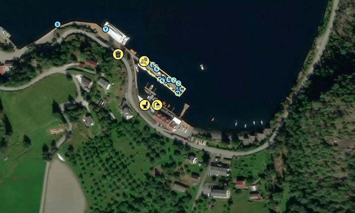 Satelite image of Flåm Gjestehavn