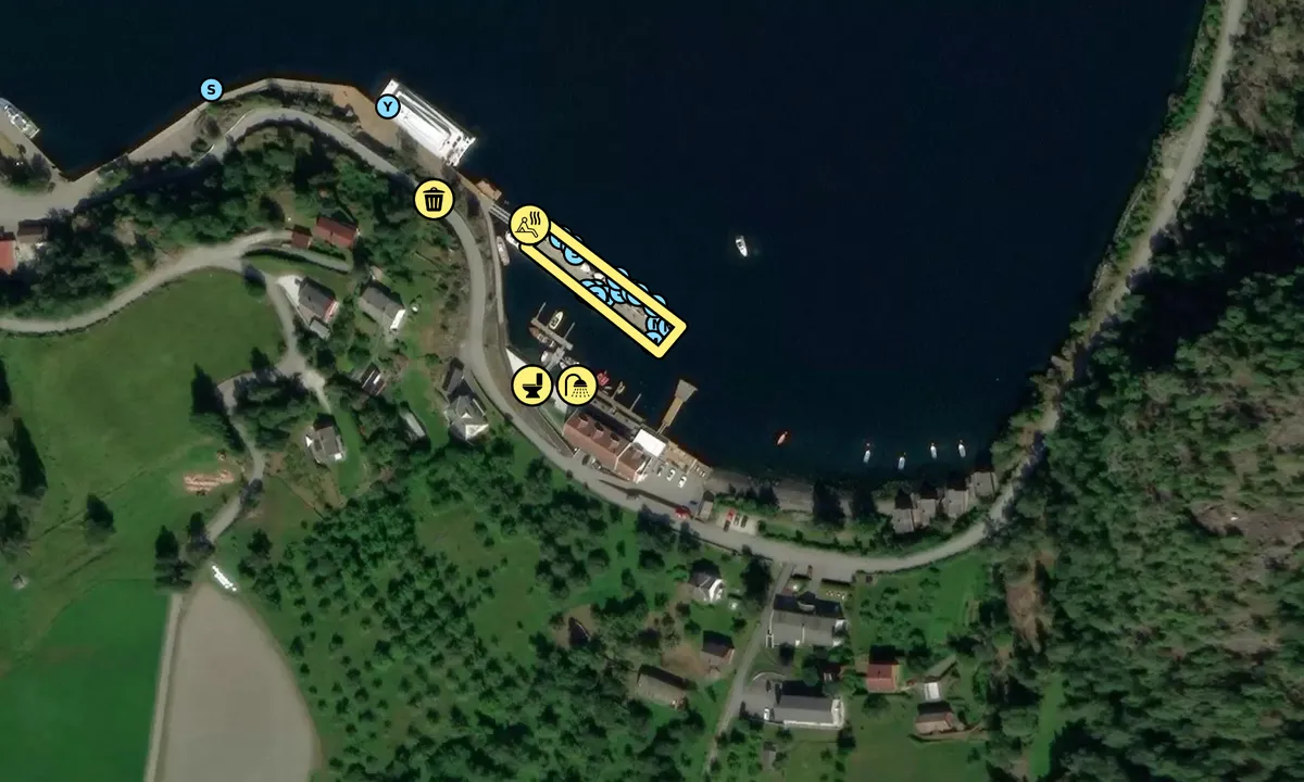Satelite image of Flåm Gjestehavn