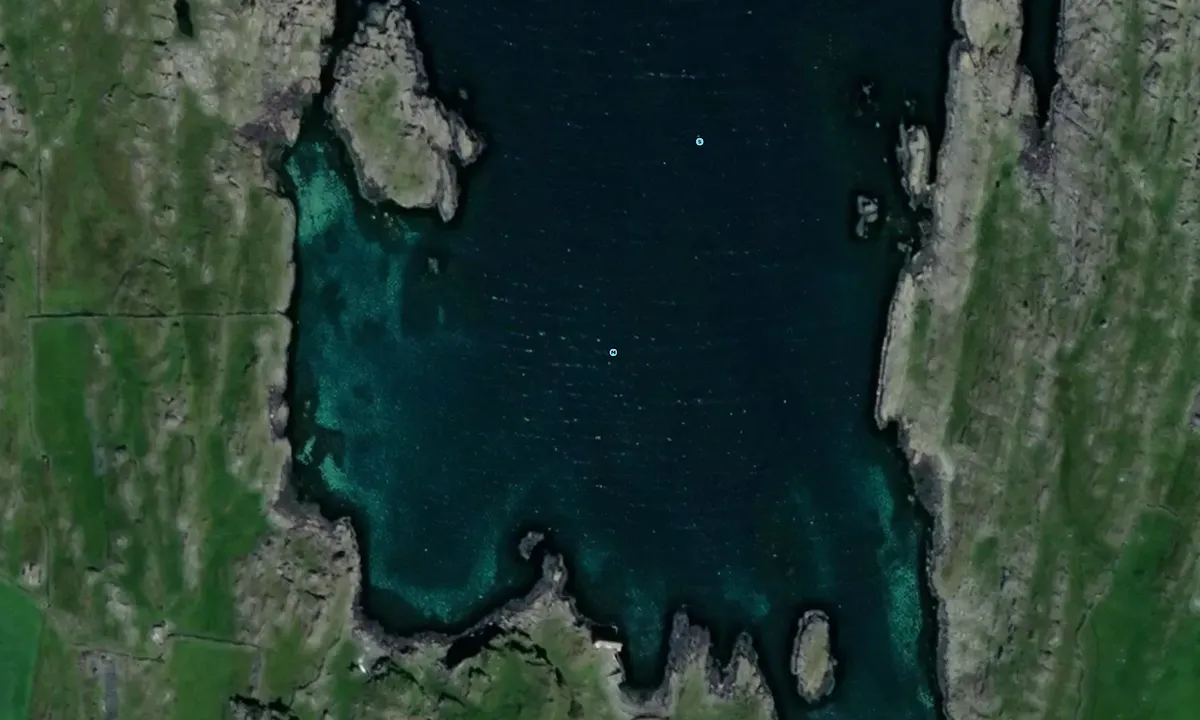 Flyfoto av Flatholmgrunnen naturhavn