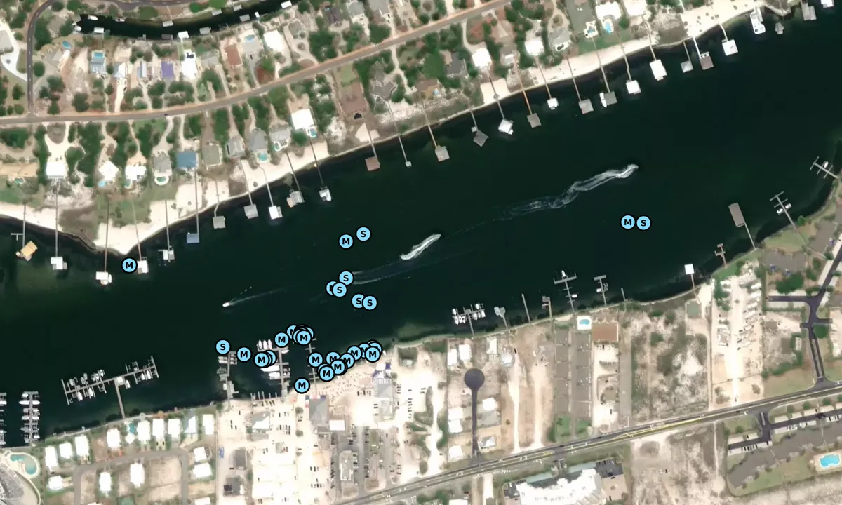 Satelite image of Flora Bama