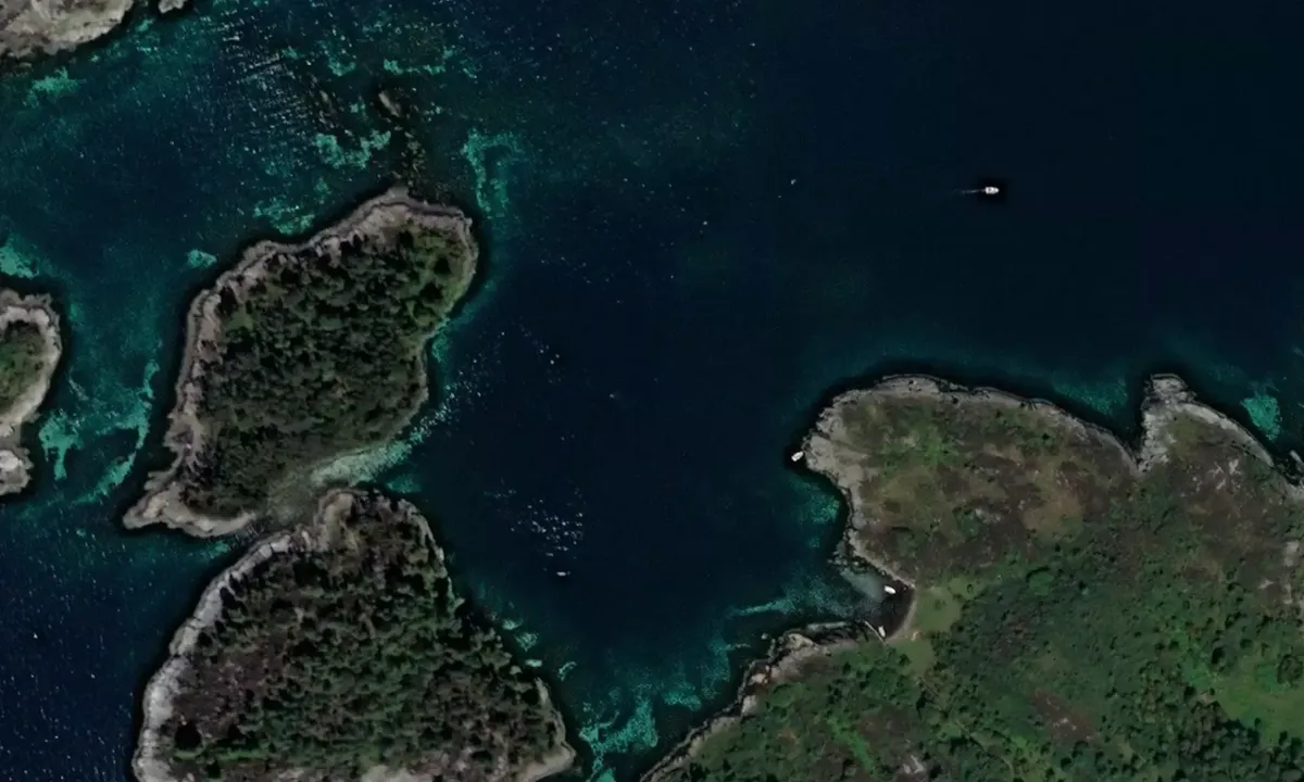 Satelite image of Fløsundet