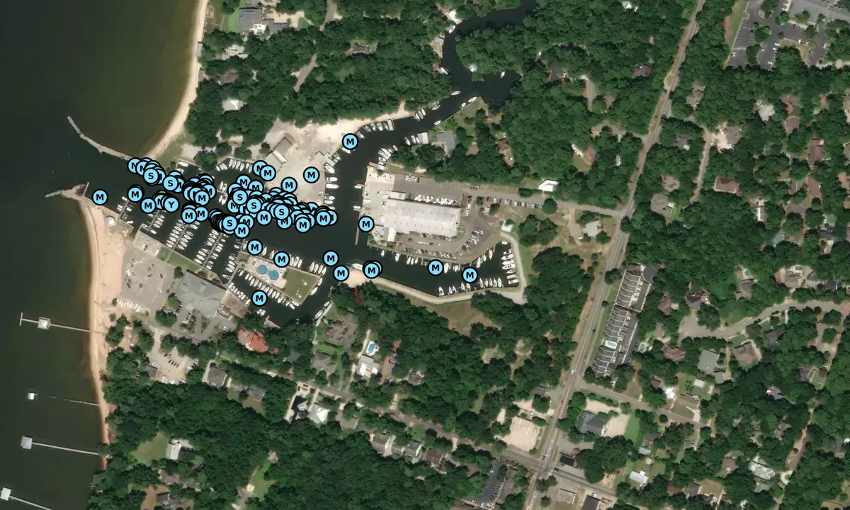 Satelite image of Fly Creek Marina