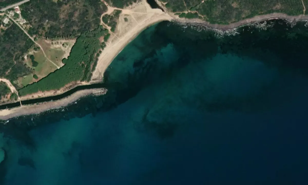 Flyfoto av Foce de Cedrino
