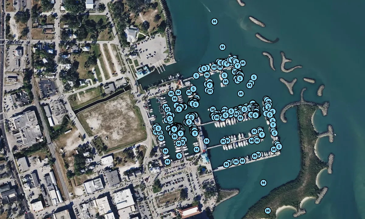 Satelite image of Fort Pierce City Marina - St. Lucie