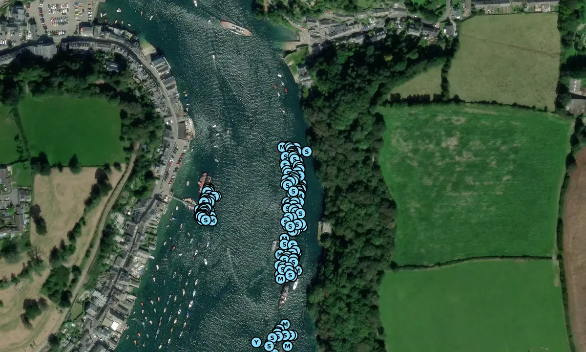 Satelite image of Fowey - Cornwall