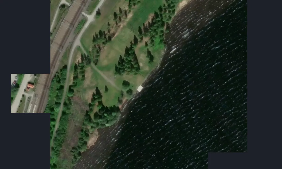 Satelite image of Framnäs brygga
