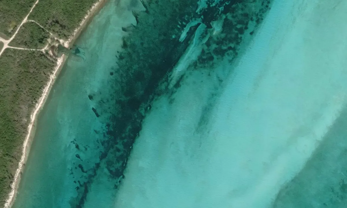 Satelite image of Frazer's Hog Cay