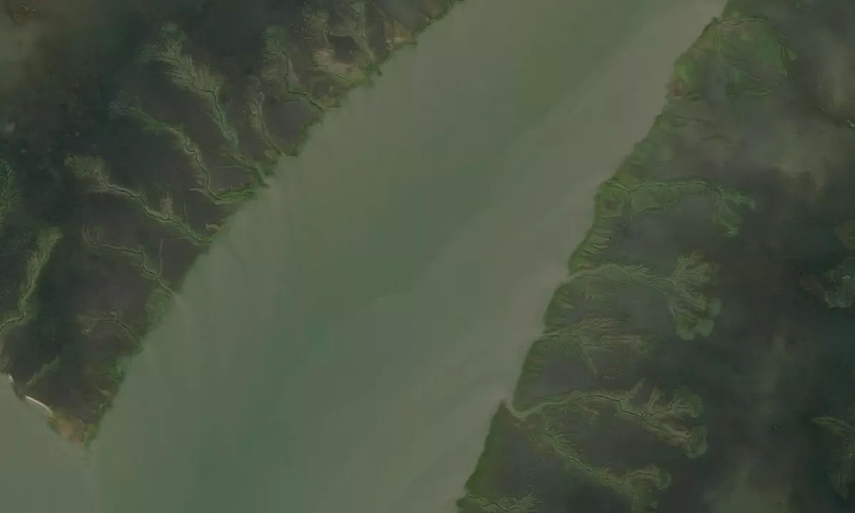 Flyfoto av Frederica River