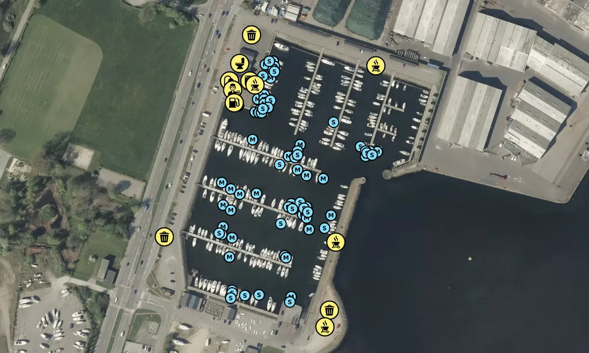 Satelite image of Fredericia Lystbådehavn