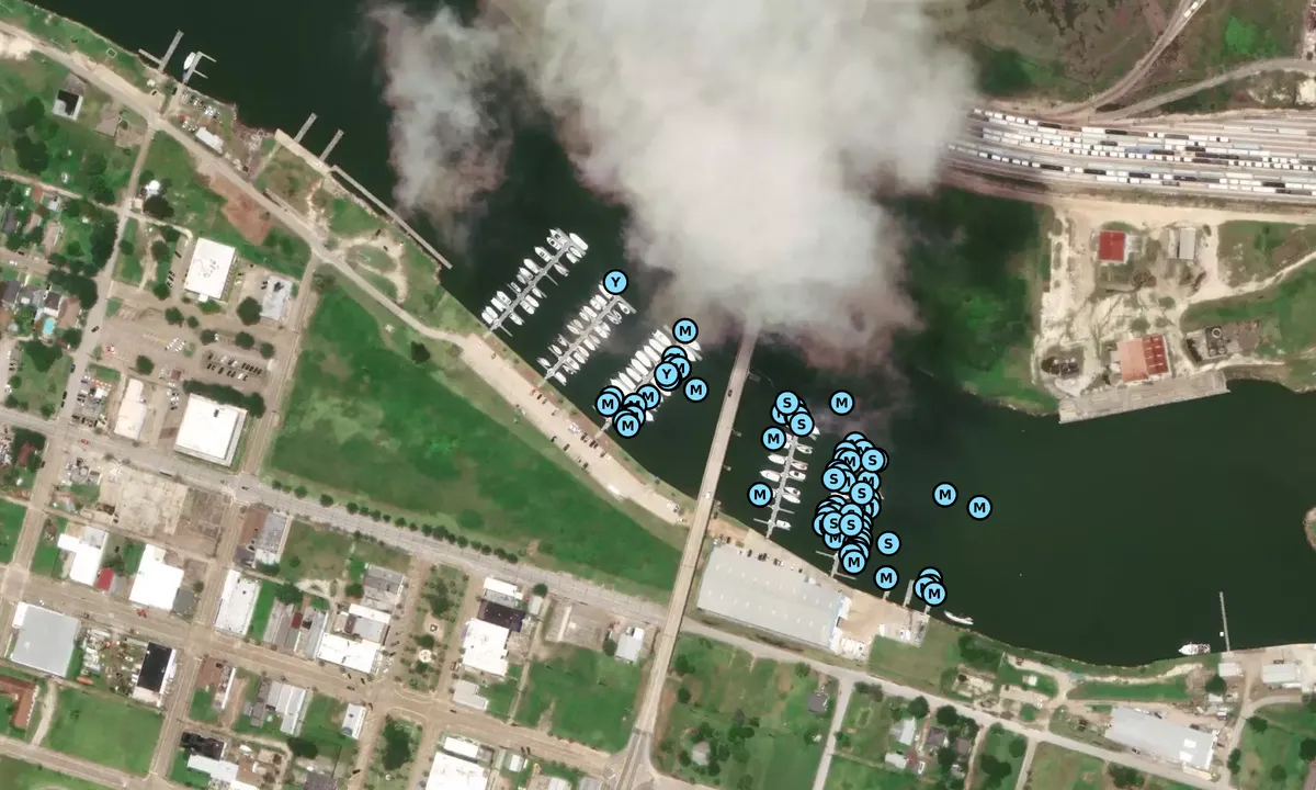 Satelite image of Freeport Marina - Texas