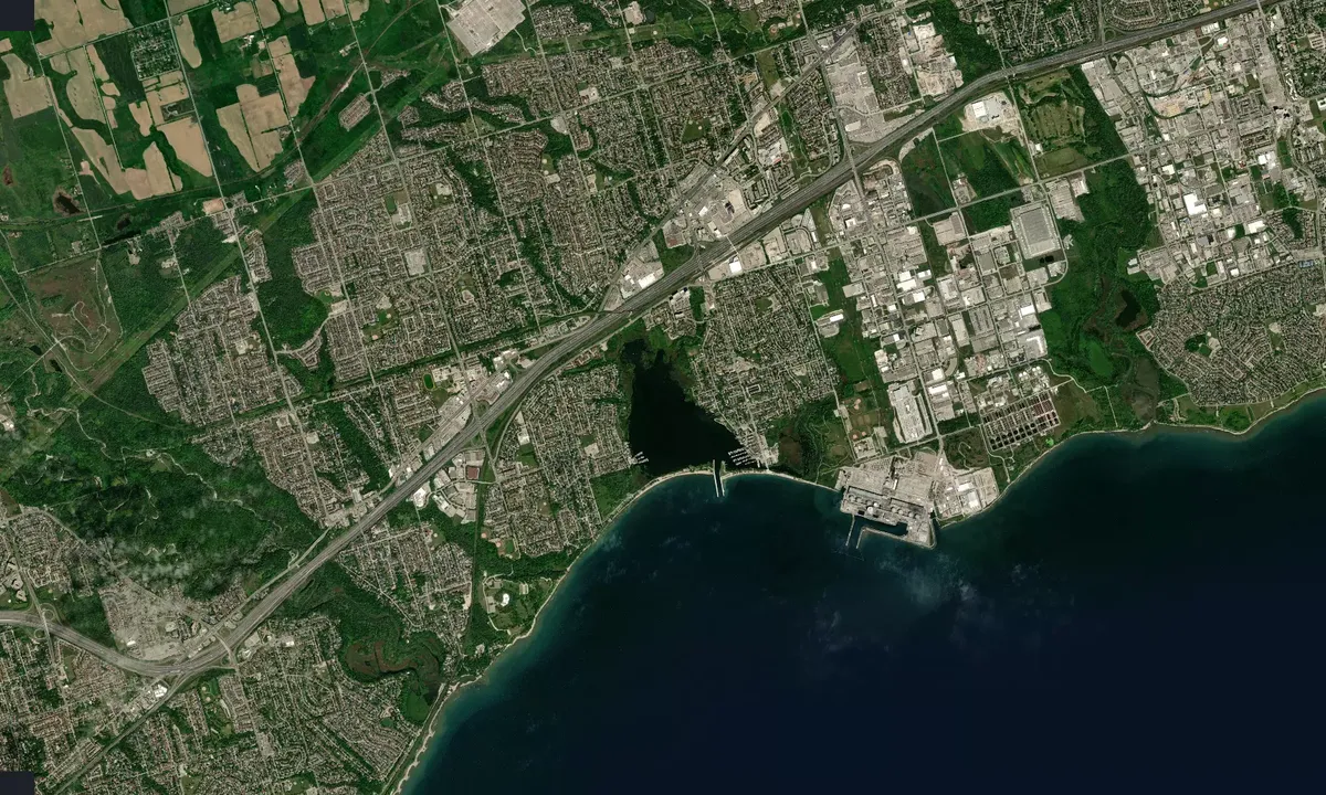 Flyfoto av Frenchman's Bay