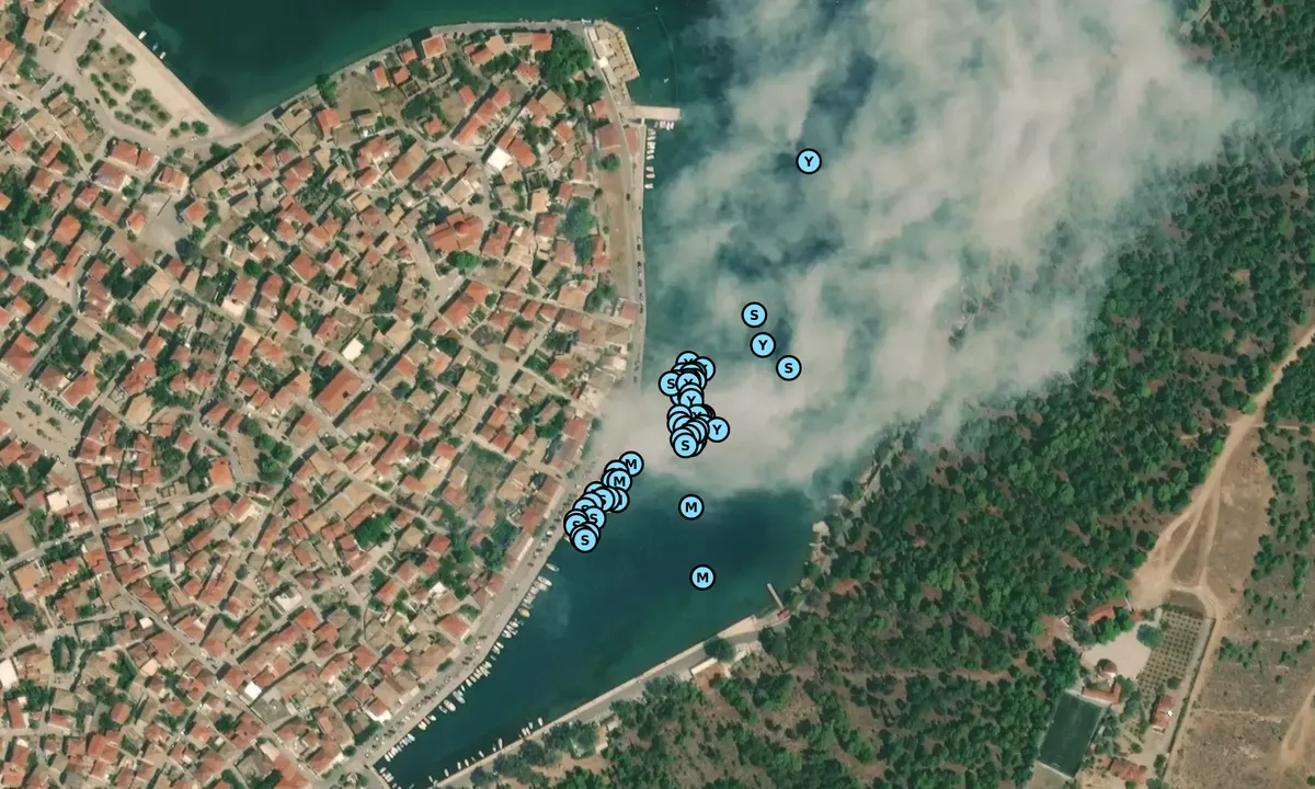 Satelite image of Galaxidi Harbour