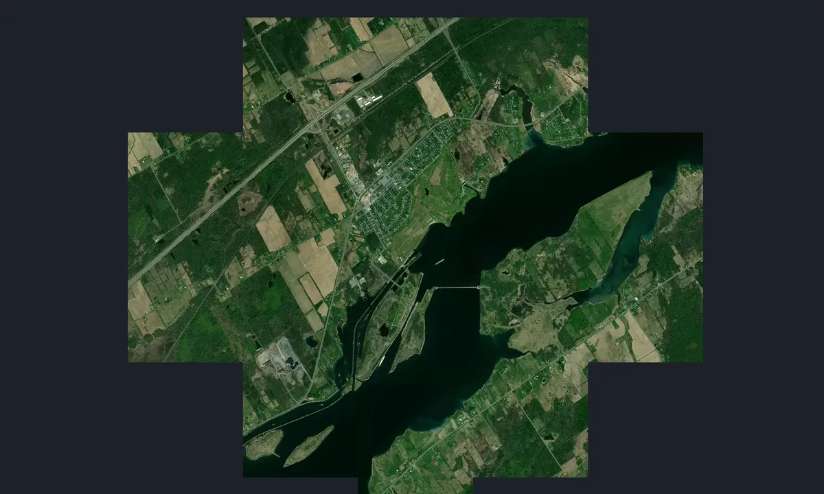 Flyfoto av Galop Canal-Iroquois Landing Marina