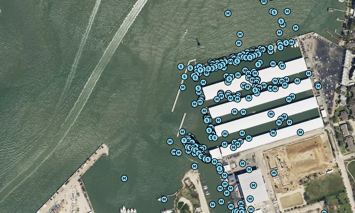 Satelite image of Galveston Yacht Basin - Texas