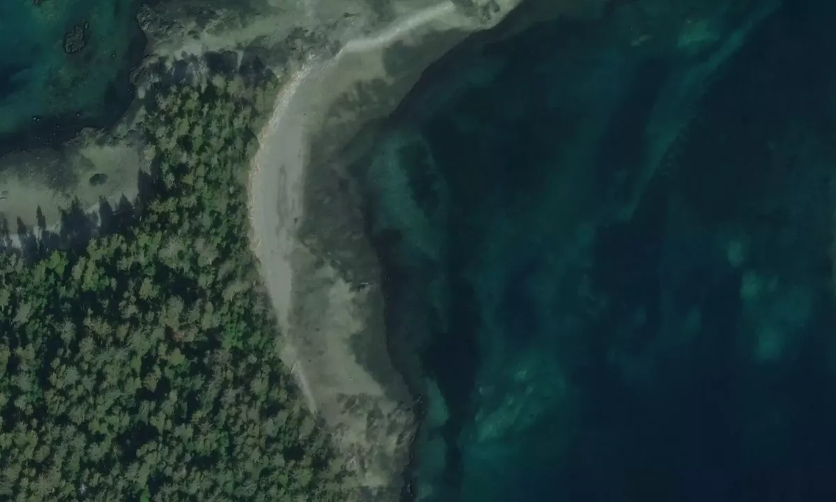 Satelite image of Gandll K'in Gwaay.yaay (Hotspring Island)