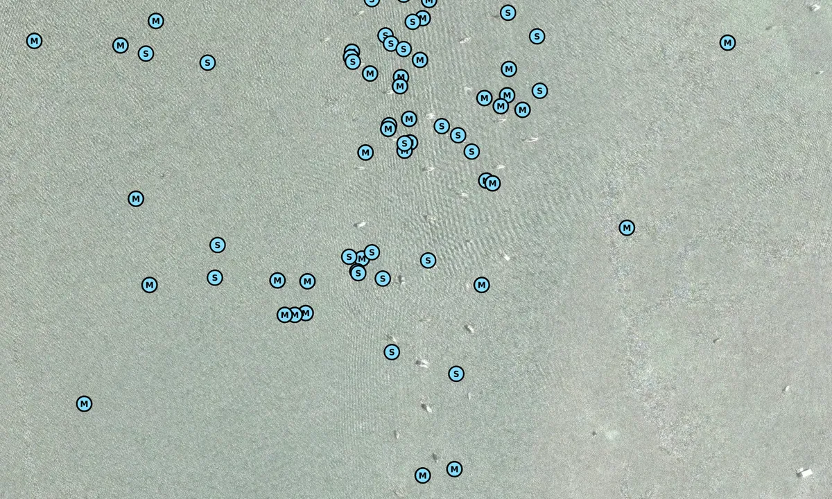 Satelite image of Garrison Bight Mooring Field