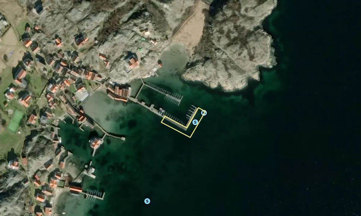 Satelite image of Gåsö hamn