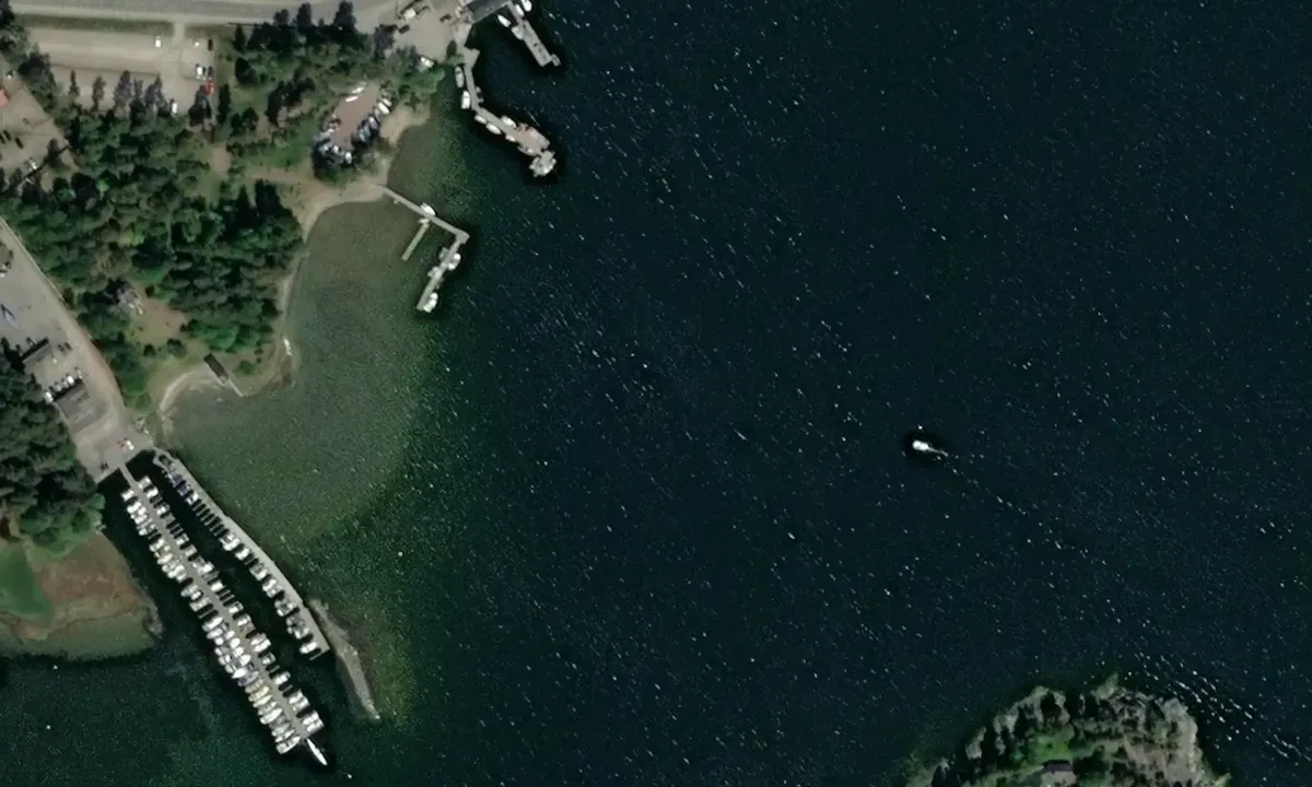 Flyfoto av Gästhamnen Stavsnäs Vinterhamn