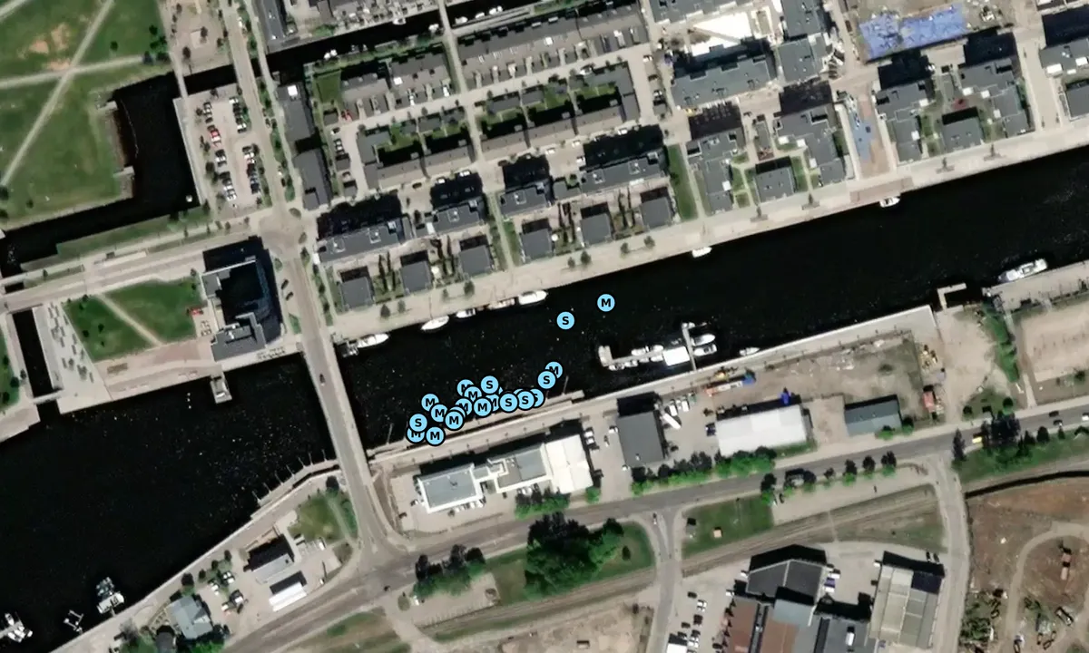 Satelite image of Gävle Gästhamn
