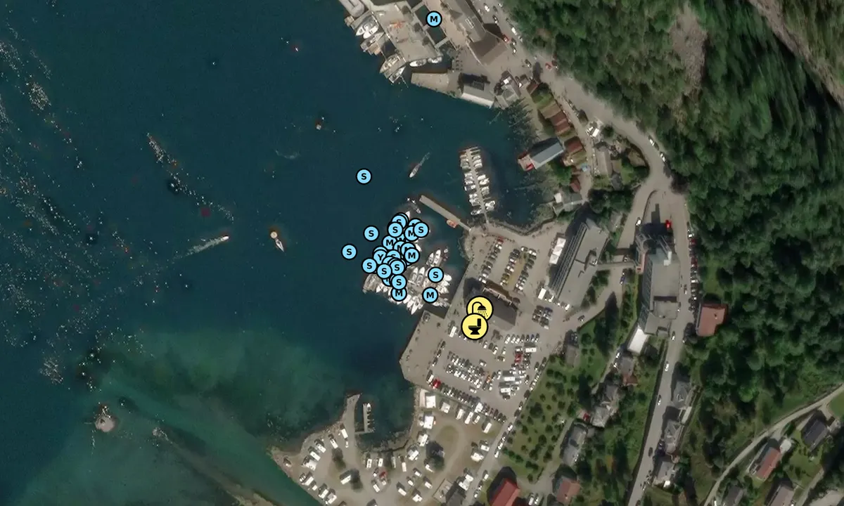 Satelite image of Geirangerfjorden Marina