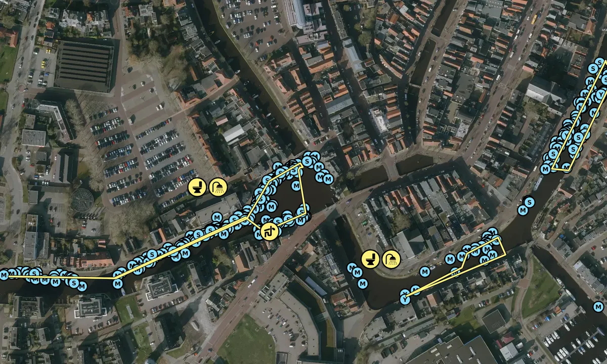 Satelite image of Gemeentehaven Sneek, locatie Waterpoort