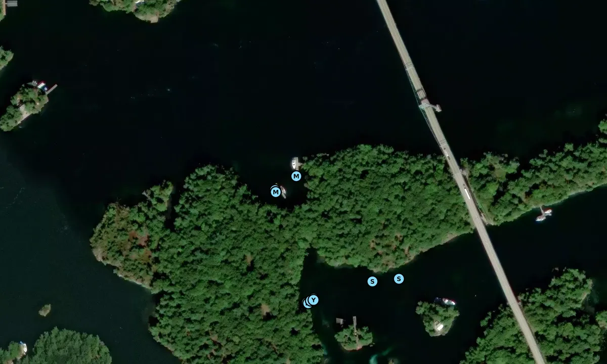 Satelite image of Georgina Island West Dock (Parks Canada)