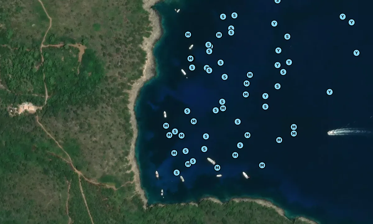 Satelite image of Giannutri Cala Spalmatoi