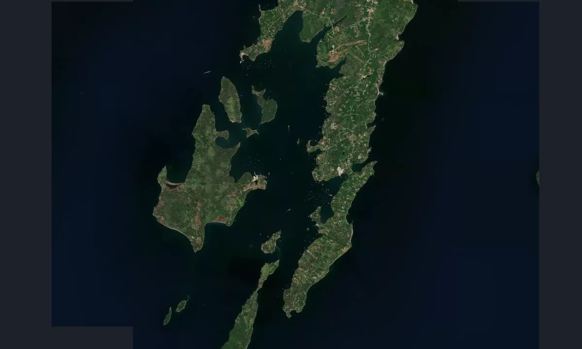 Flyfoto av Gilkey Harbor