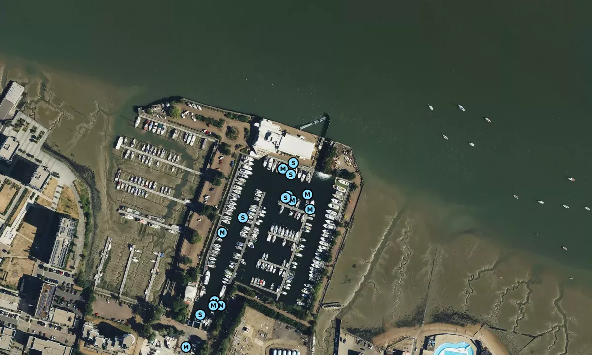 Satelite image of Gillingham Marina - Medway