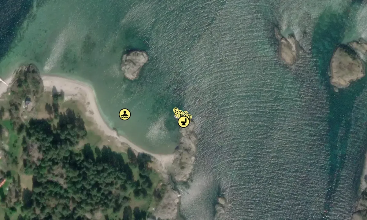 Satelite image of Gjessøya, Arendal