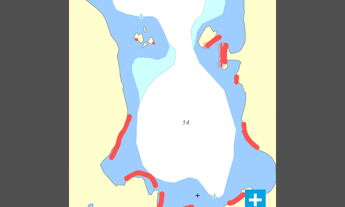 Gluppö: {"base": "no", "no": "R\u00f8d strek= bolter i fjell.", "se": "R\u00f6d linje = bultar i berg.", "en": "Red line = bolts in rock.", "da": "R\u00f8d streg = bolte i klippe."}