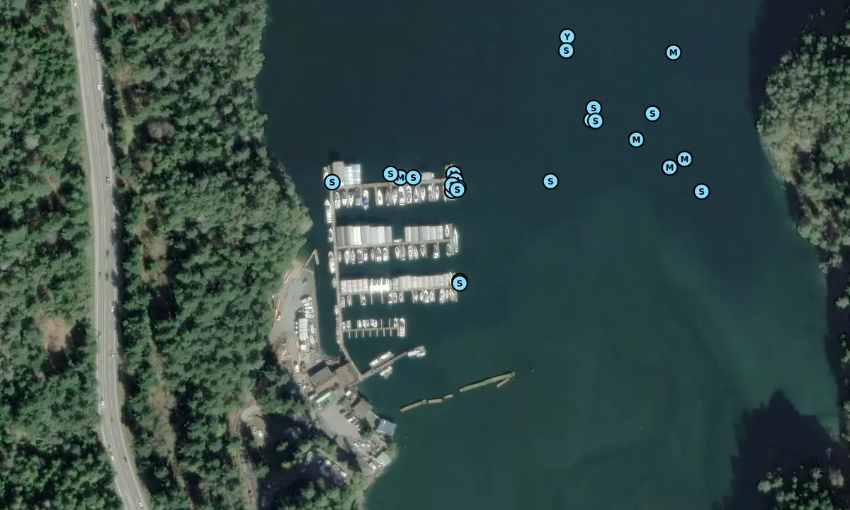 Satelite image of Goldstream Boathouse Marina