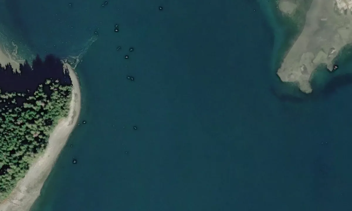 Satelite image of Goose Creek Anchorage