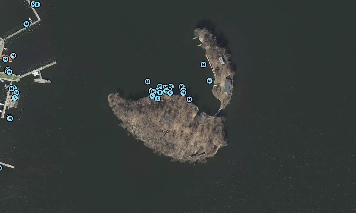 Satelite image of Göta Segelsällskaps klubbholmar - Jungfruholmarna