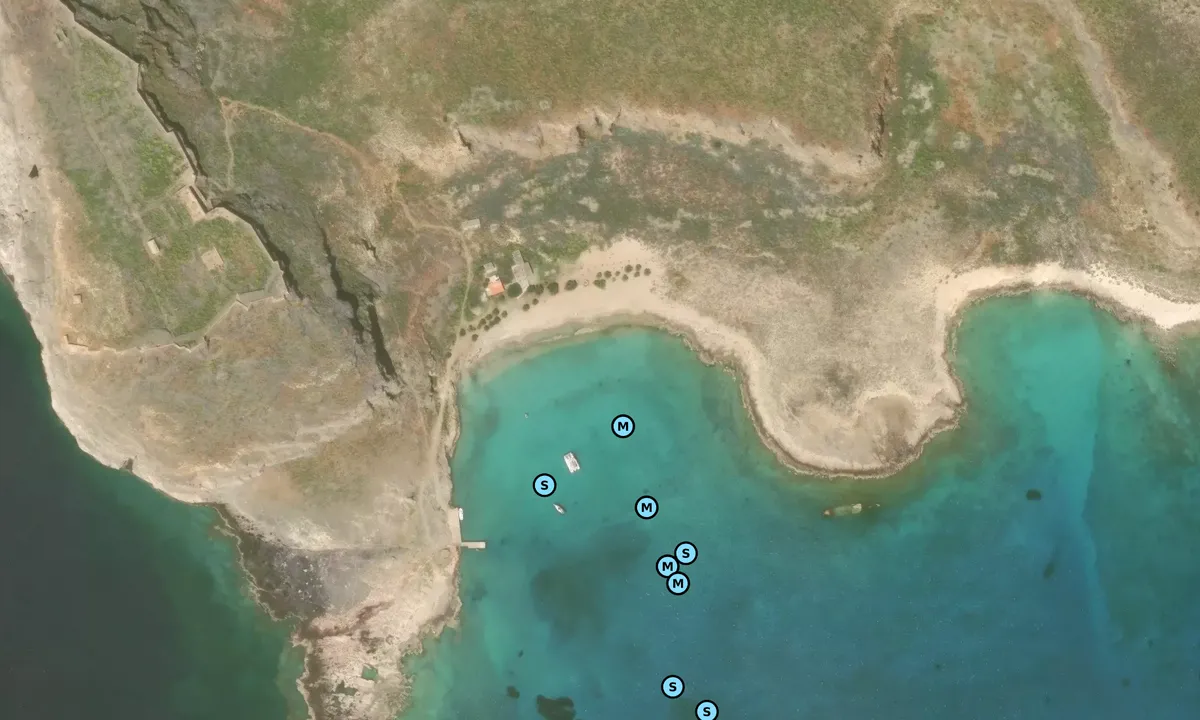 Satelite image of Gramvousa Island and Lagoon