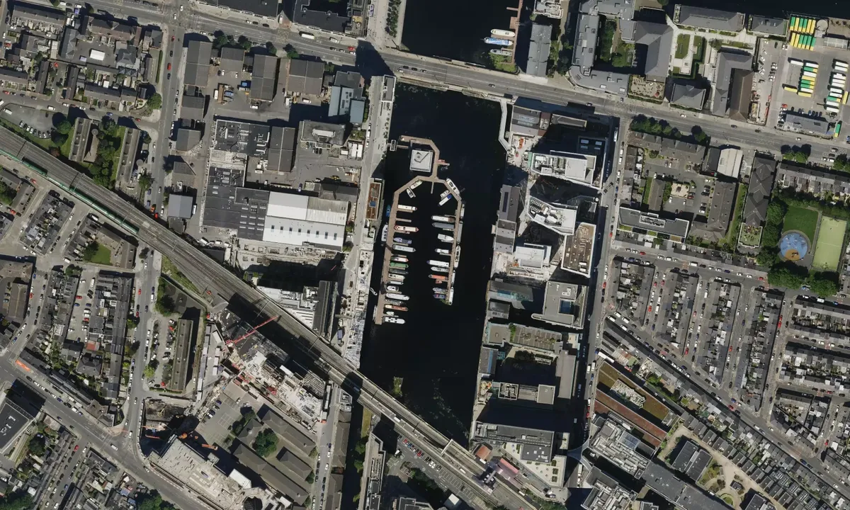 Satelite image of Grand Canal Dock Marina