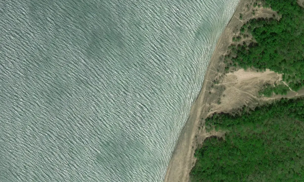 Flyfoto av Grand Mere / Boaters Beach
