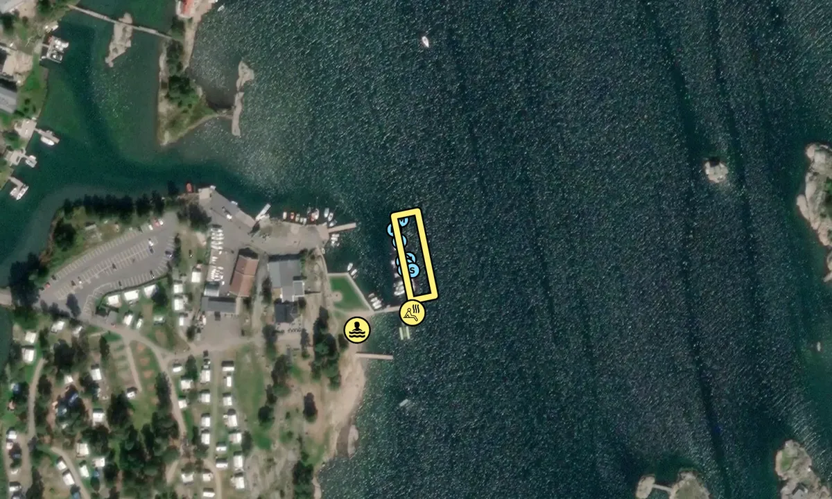 Satelite image of Granholmen camping